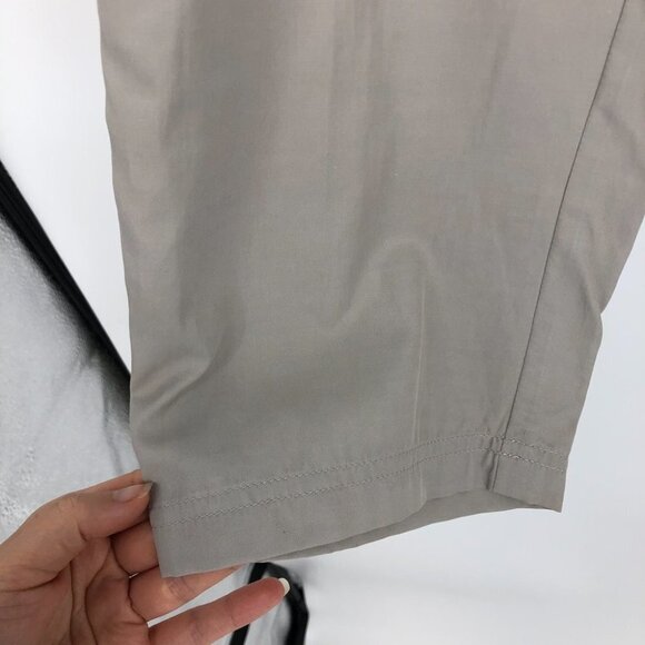 St John grey / nude drawstring waist lightweight track pants pockets size 12 - Picture 10 of 15